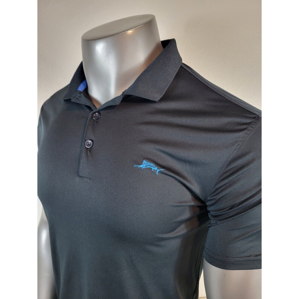 Joe Marlin UnWind Black Polo Shirt Mens Medium Embroidered Logo